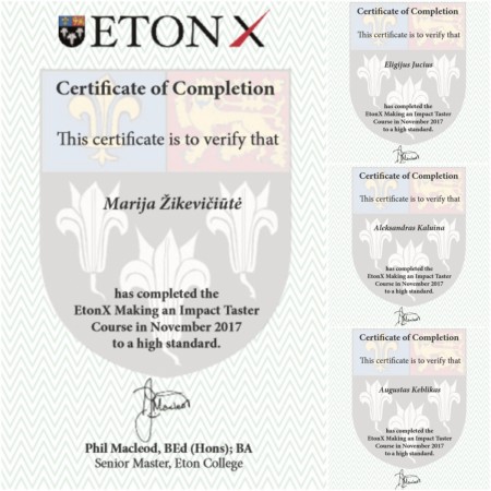 Eton Certificates